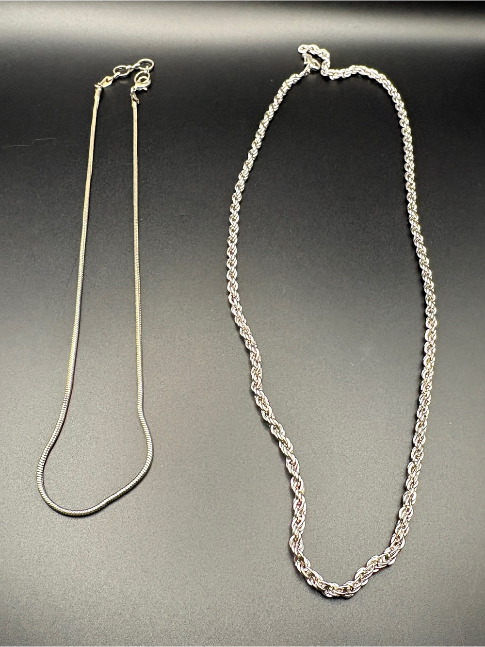 14K GP Rope Chain Necklace - Elegant Silver tone necklace